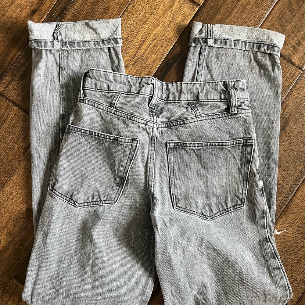 Grey free people low rise jeans